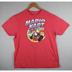 Mario Kart T Shirt Adult XL Red Official Nintendo Since 92 Graphic Super